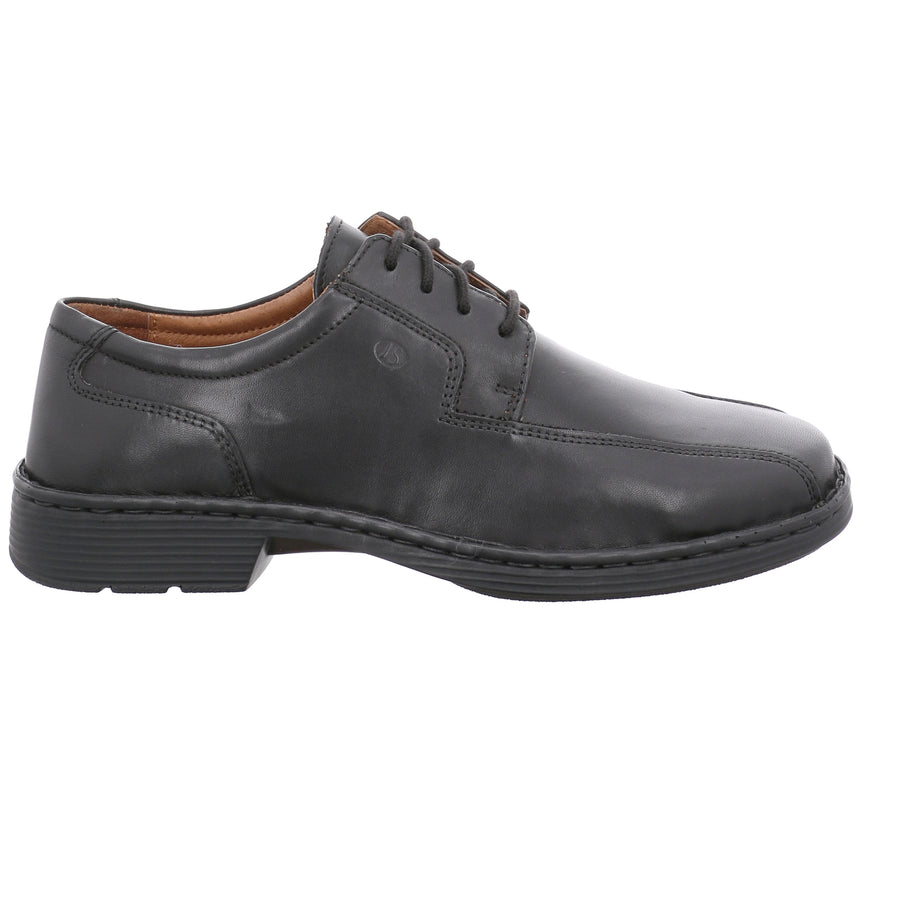 Josef Seibel Mens Burgess Black Wide Fit Shoes 38010 23 600
