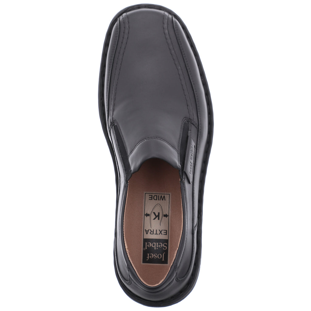 Josef Seibel Mens Bradford 07 Black Leather Shoes 38288 23 600