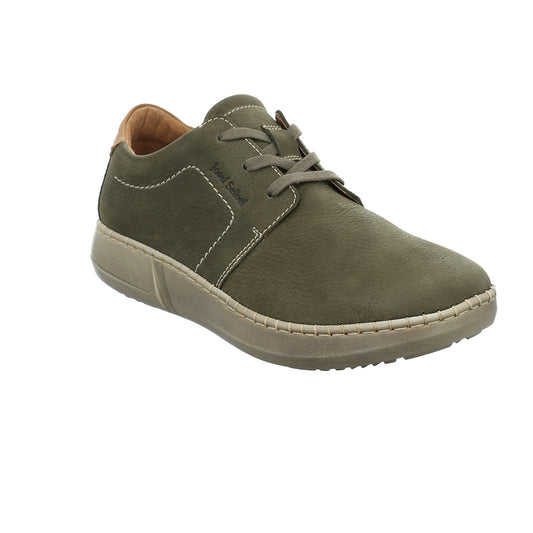 Josef Seibel Mens Louis 01 Green Leather Shoes 38401 796 681