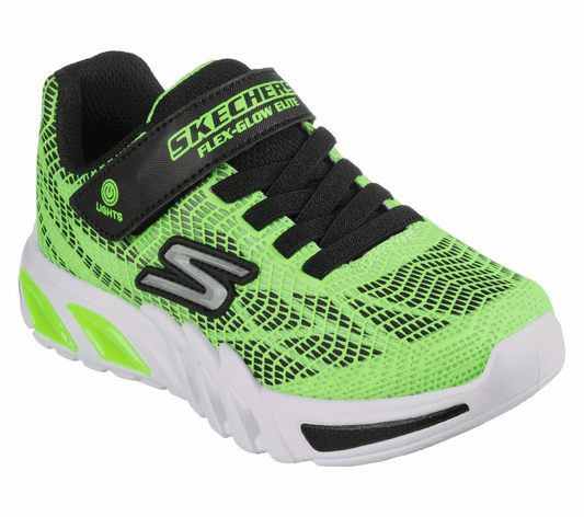 Skechers Boys 400137L Flex Glow Elite LMBK