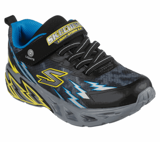 Skechers Kids 400150L Light Storm Purple Black/Blue Trainers