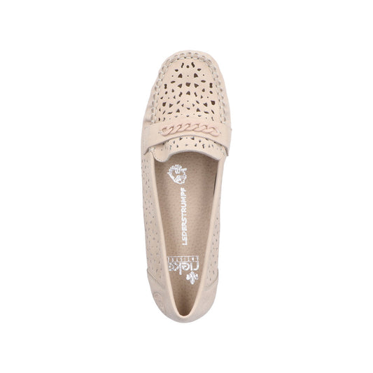 Rieker 40068-60 Ladies Beige Slip on Shoe