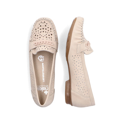 Rieker 40068-60 Ladies Beige Slip on Shoe