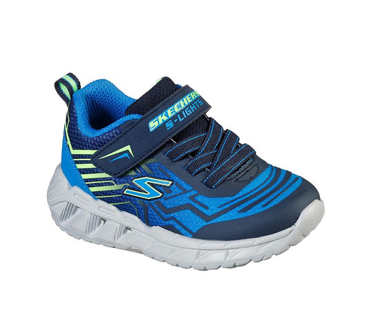 Skechers Kids S Lights Magna-Lights Bozler Navy Blue Boys Trainers 401500