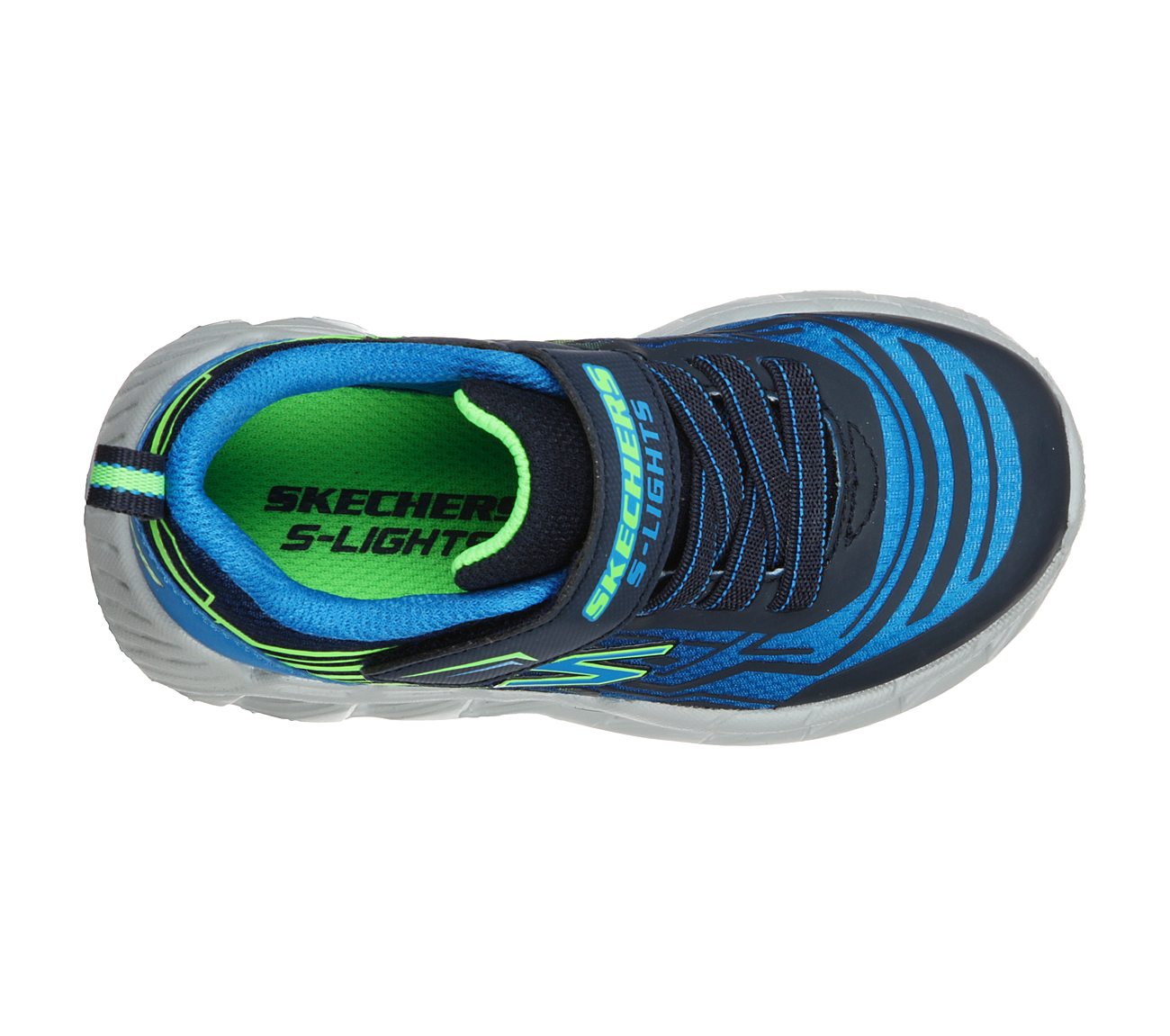 Skechers Kids S Lights Magna-Lights Bozler Navy Blue Boys Trainers 401500