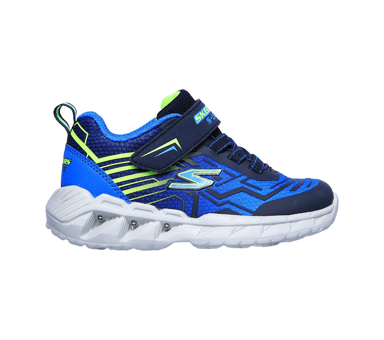 Skechers Kids S Lights Magna-Lights Bozler Navy Blue Boys Trainers 401500
