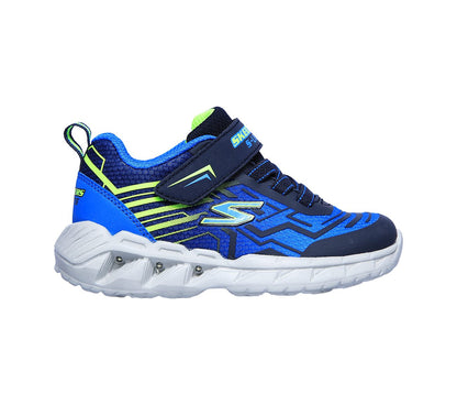 Skechers Kids S Lights Magna-Lights Bozler Navy Blue Boys Trainers 401500
