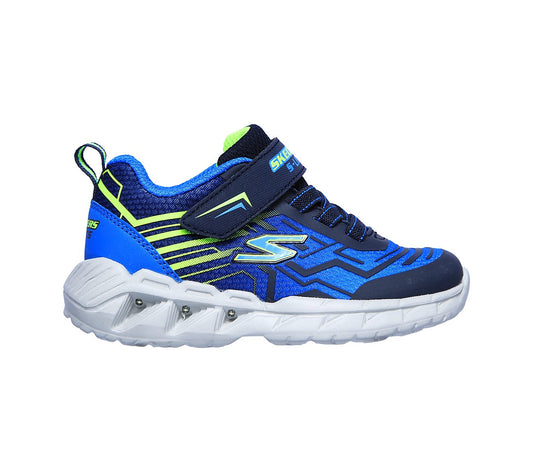 Skechers Kids S Lights Magna-Lights Bozler Navy Blue Boys Trainers 401500