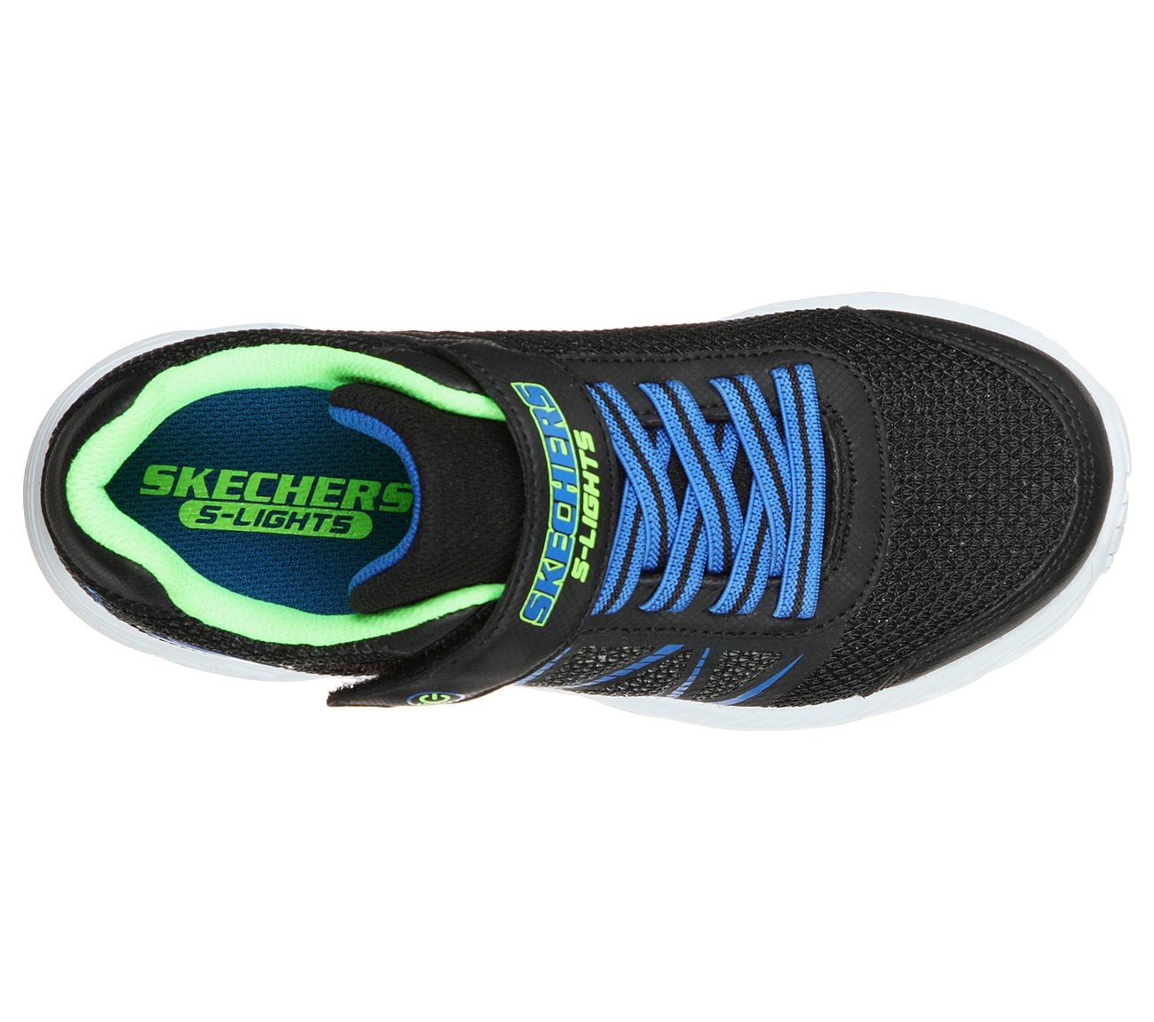 Skechers Kids S Lights Dynamic-Flash Black Mutlicoloured Boys Trainers 401530