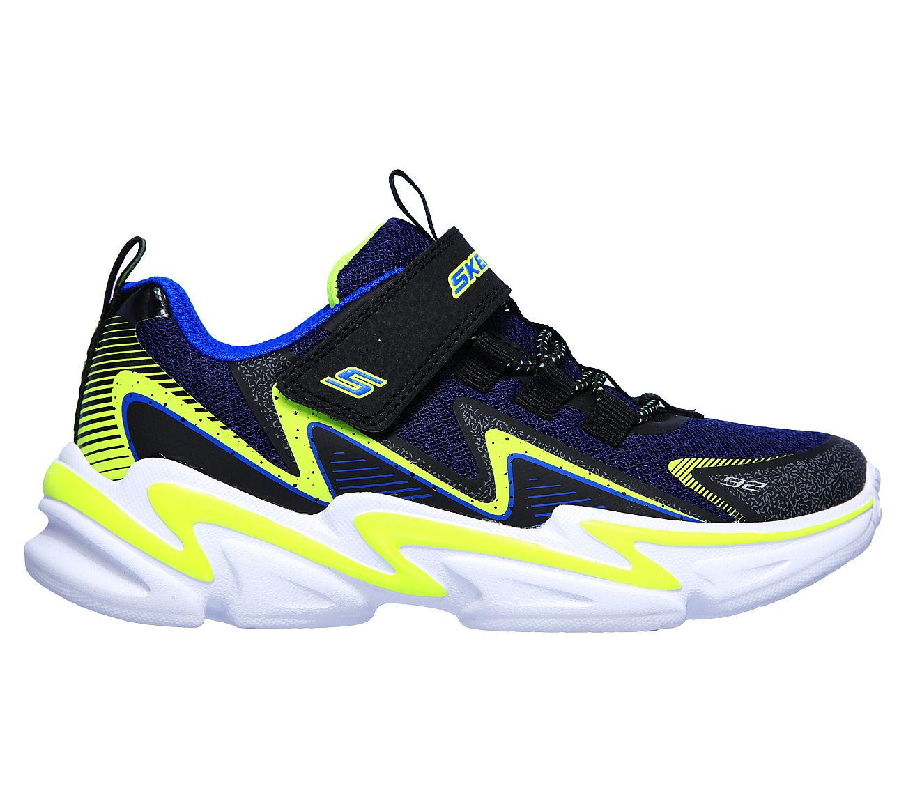 Skechers Kids Wavetronic Black & Navy Blue Boys Trainers 403603L