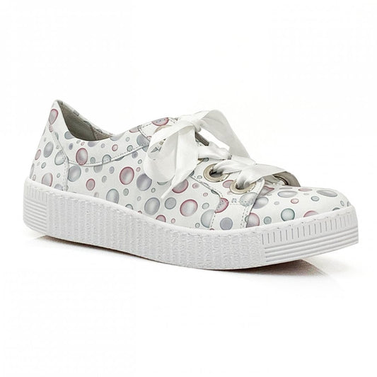 Gabor Ladies Wright White Bubble Trainers 43.330.54