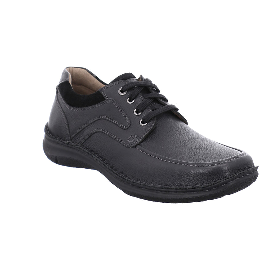 Josef Seibel Mens Anvers 62 Black Wide Fit Shoes 43662 238 100