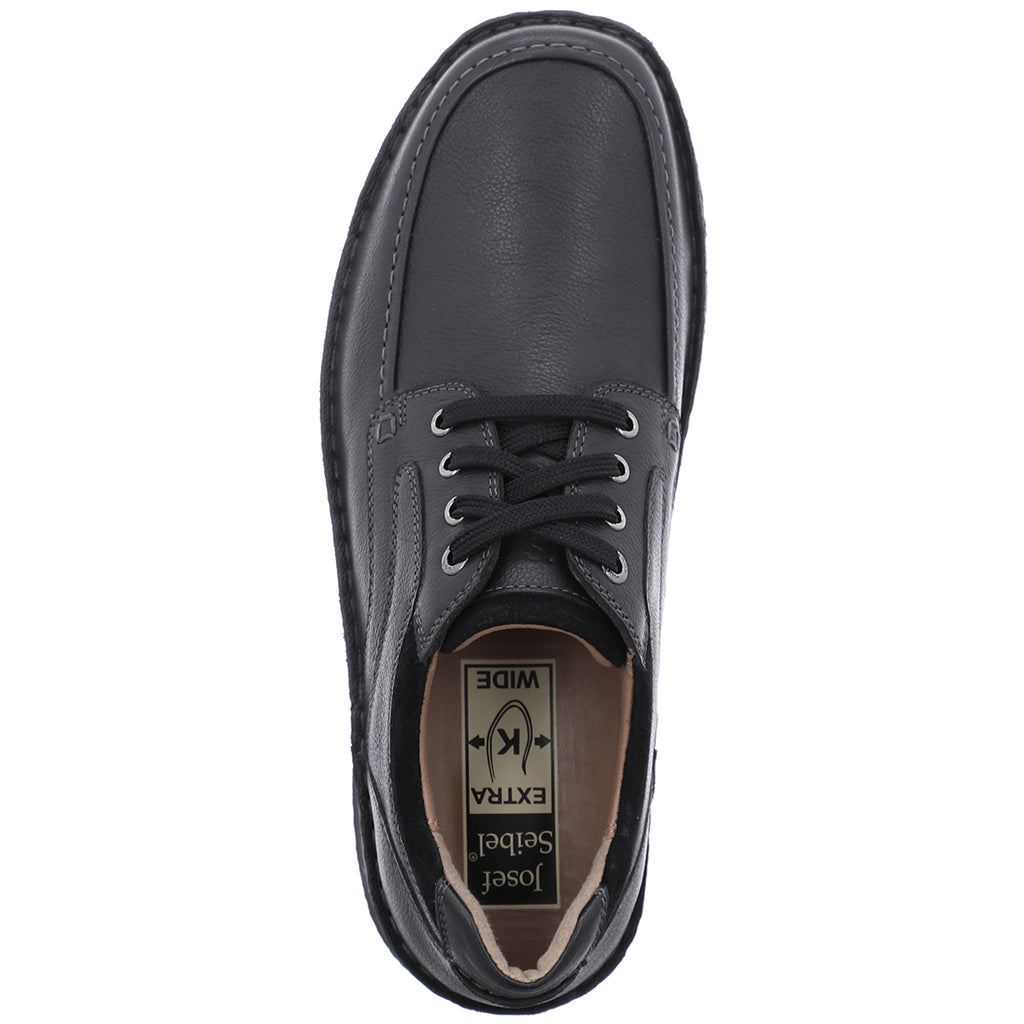 Josef Seibel Mens Anvers 62 Black Wide Fit Shoes 43662 238 100