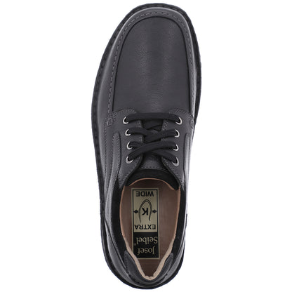 Josef Seibel Mens Anvers 62 Black Wide Fit Shoes 43662 238 100