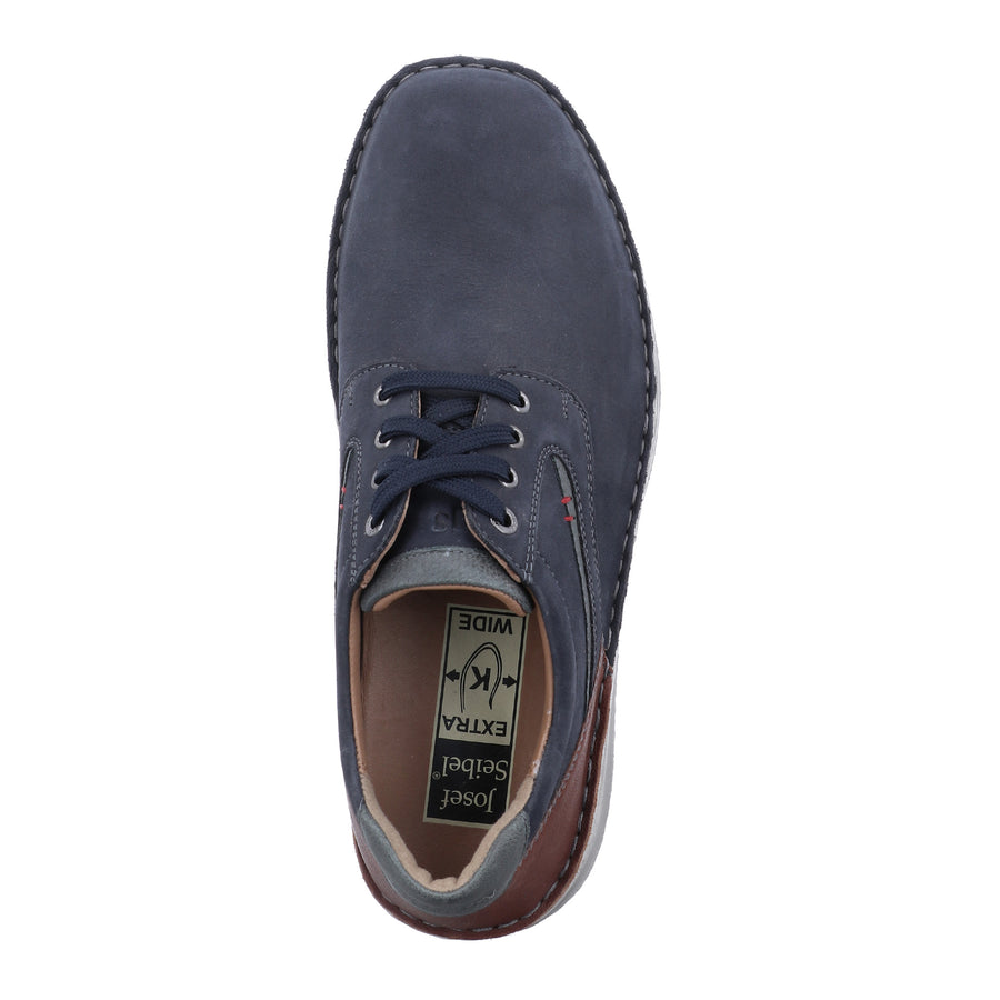 Josef Seibel Mens Anvers 68 Blue Trainer Style Shoes 43668 21 507