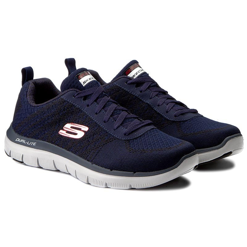 Skechers 52182/NVRD Flex Advantage 2.0 GOLDEN POINT Mens Navy / Red