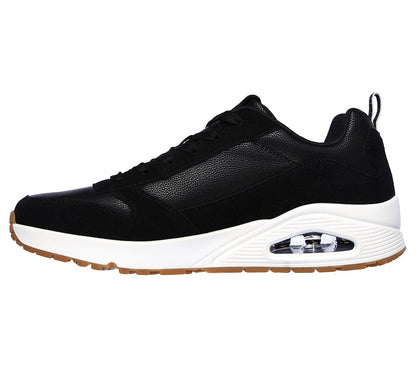 Skechers Mens Uno Stacre Black Trainers 52468