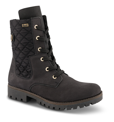 Rieker Ladies Black Tall Ankle Boots 78523-01