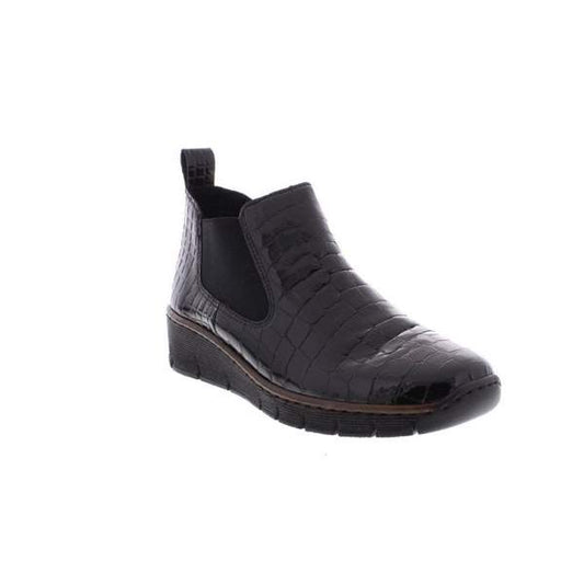 Rieker Ladies 53794-01 Black Patent