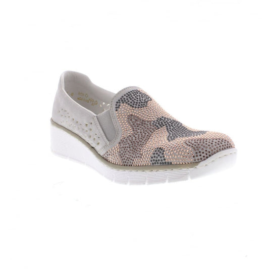 Rieker Ladies 537T1-40 Grey Multi/Grey