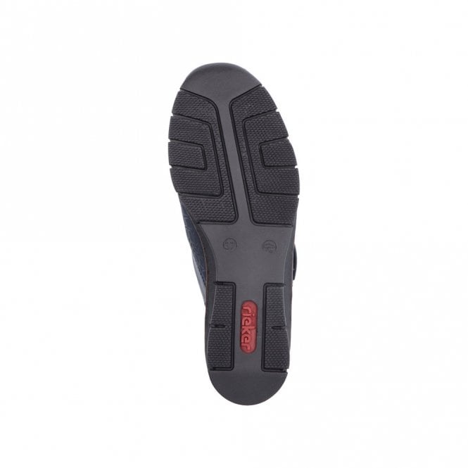 Rieker Ladies 537C0-14 Blue Velcro Shoe