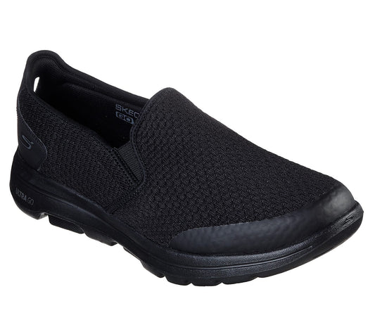 Skechers Mens GOwalk 5 Apprize Black Slip On Trainers 55510