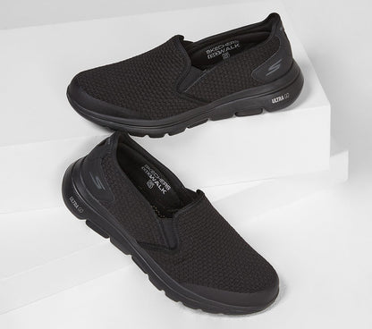 Skechers Mens GOwalk 5 Apprize Black Slip On Trainers 55510