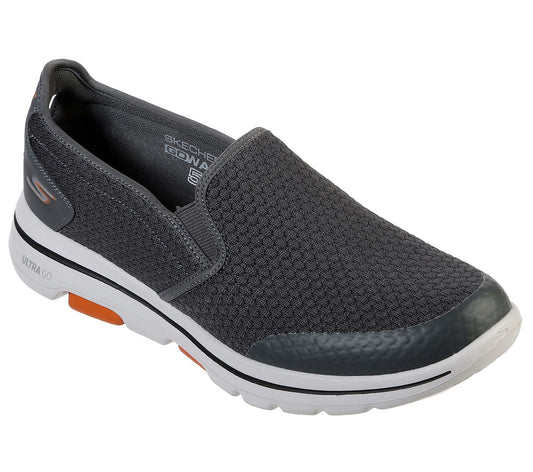 Skechers Mens GOwalk 5 Apprize Grey Slip On Trainer Shoes 55510