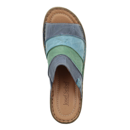 Josef Seibel Ladies Catalonia 64 Blue Mule Shoes 56530 95 507