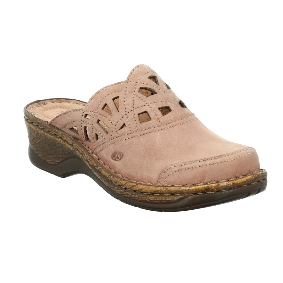Josef Seibel Ladies Catalonia 41 Wood Effect Clog Shoes 56541 95 040