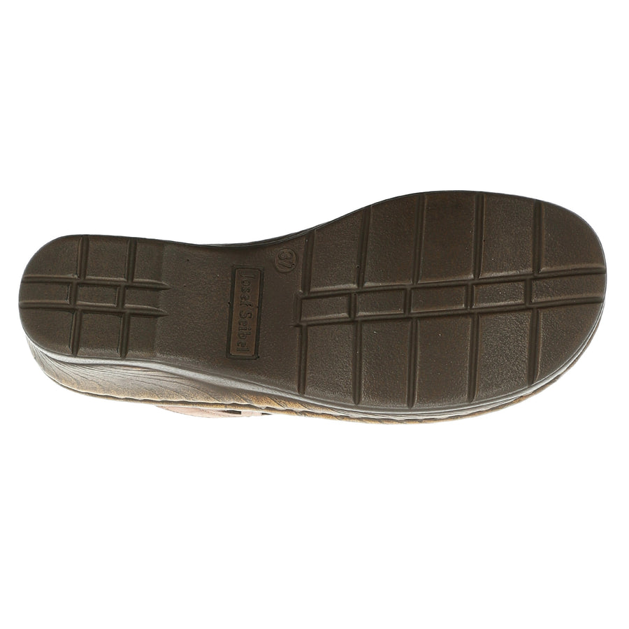 Josef Seibel Ladies Catalonia 41 Wood Effect Clog Shoes 56541 95 040
