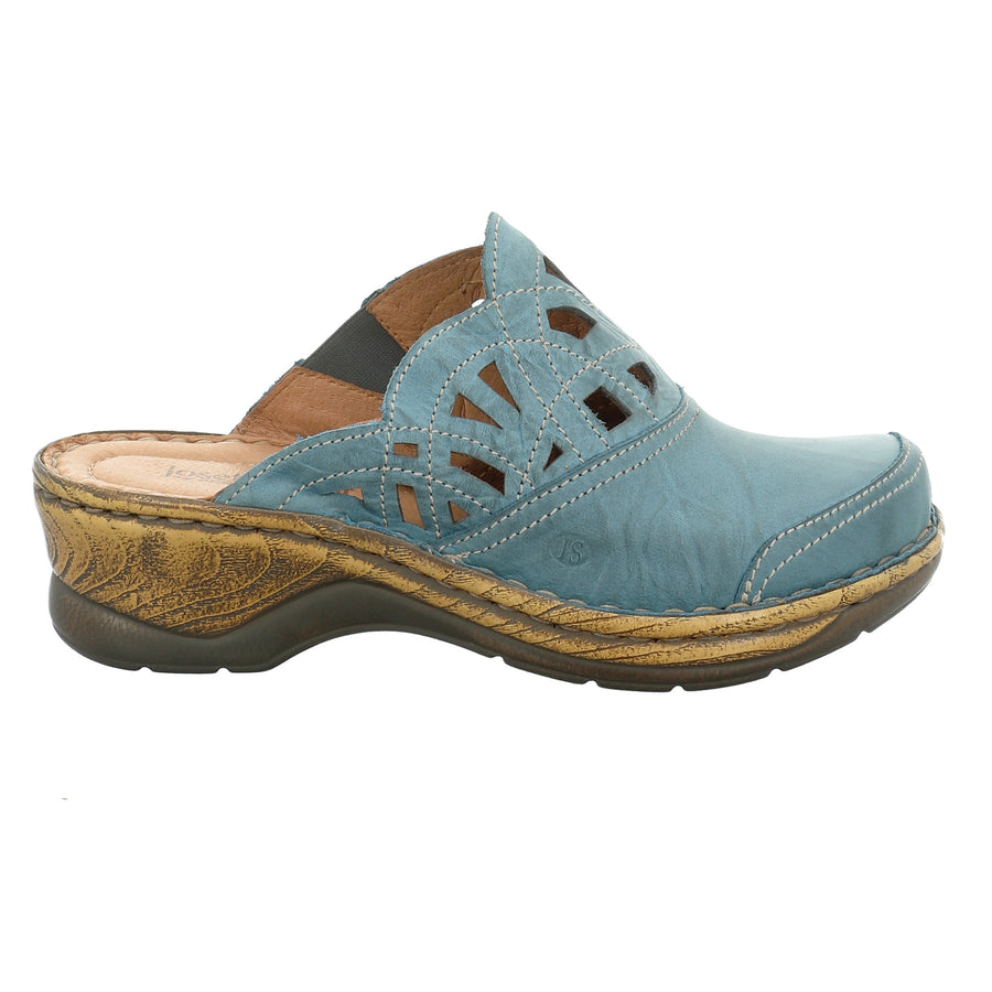 Josef Seibel Ladies Catalonia 41 Ladies Blue Clog Shoes 56541 95 515