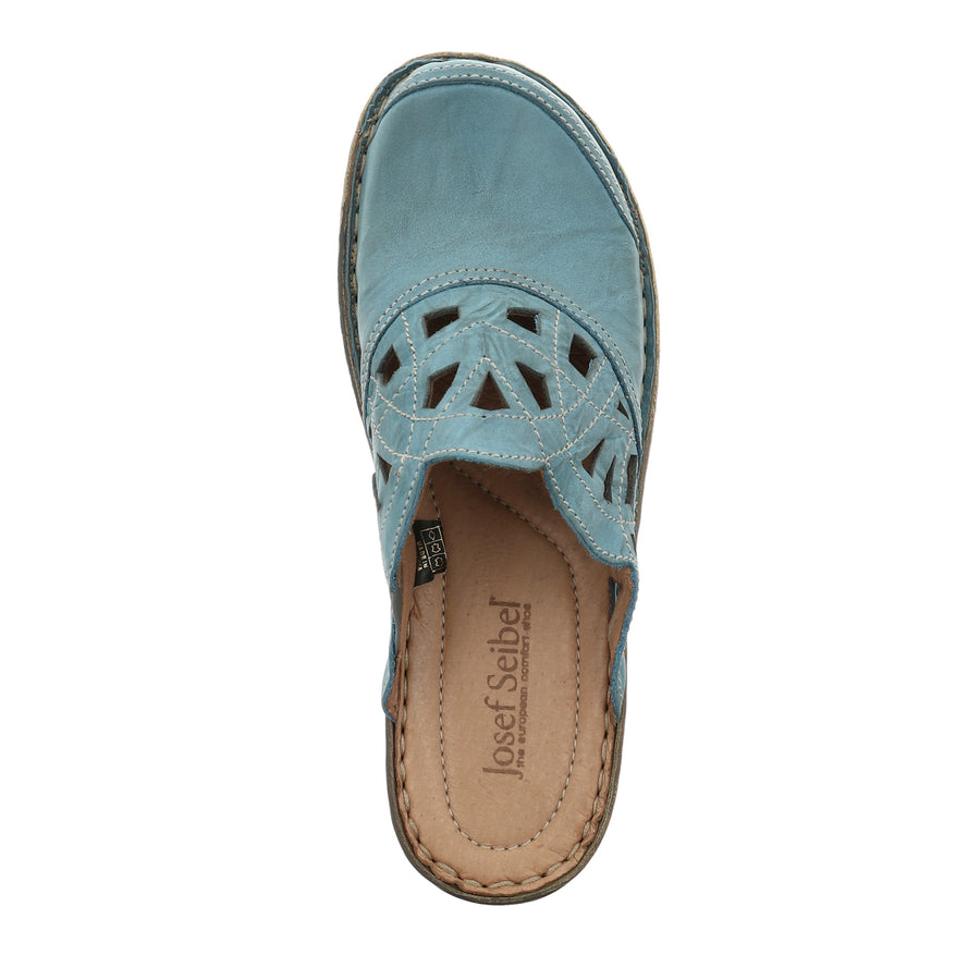 Josef Seibel Ladies Catalonia 41 Ladies Blue Clog Shoes 56541 95 515