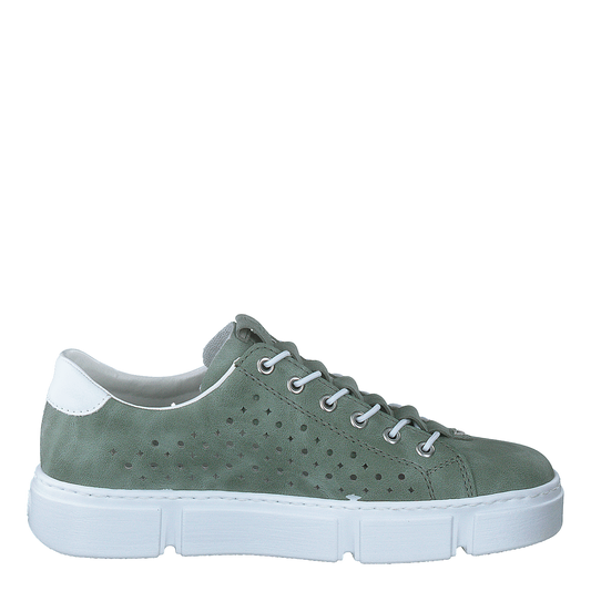 Rieker N5953-52 Ladies Green Trainer