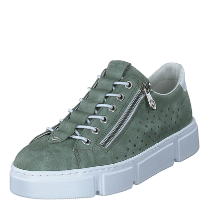 Rieker N5953-52 Ladies Green Trainer
