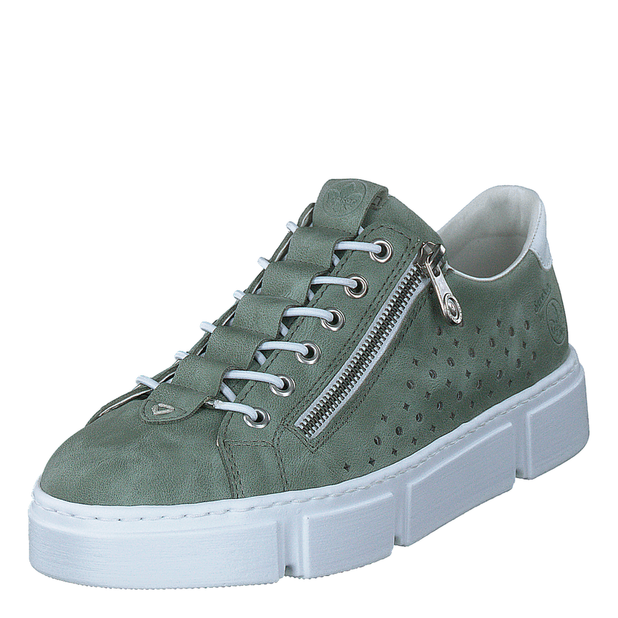 Rieker N5953-52 Ladies Green Trainer