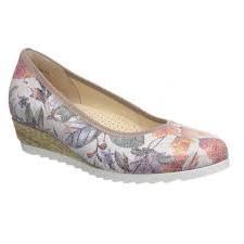 Gabor Ladies Epworth Floral Print Low Wedge Heels 62.641.40