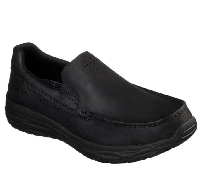 Skechers Mens Ortego Black Slip-On Shoes 65620