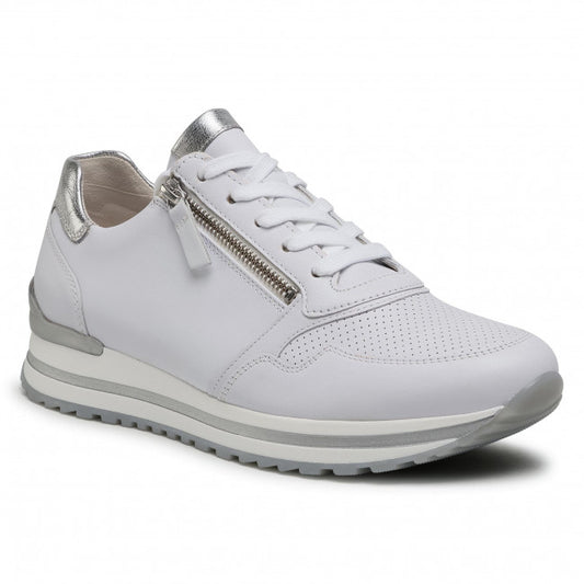 Gabor Ladies Nulon White & Silver Trainers 66.528.50