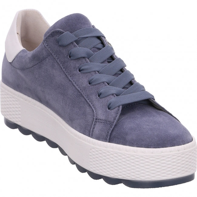 Gabor Ladies Nautic Blue & White Sneakers 66.538.26