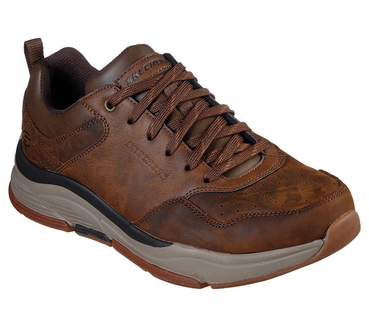 Skechers Mens Benago - Treno Dark Brown Trainers 66204