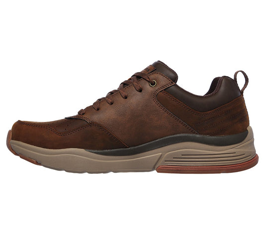 Skechers Mens Benago - Treno Dark Brown Trainers 66204