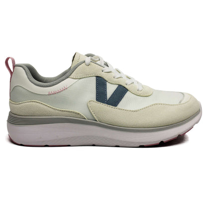 Vionic Ladies H9336M2101 White Mesh Suede Trainer
