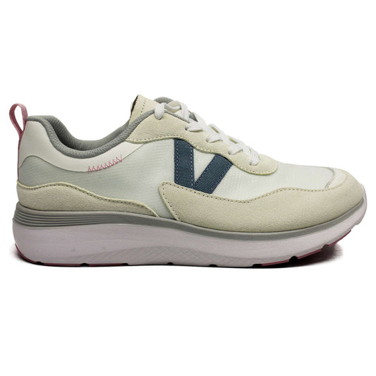 Vionic Ladies H9336M2101 White Mesh Suede Trainer