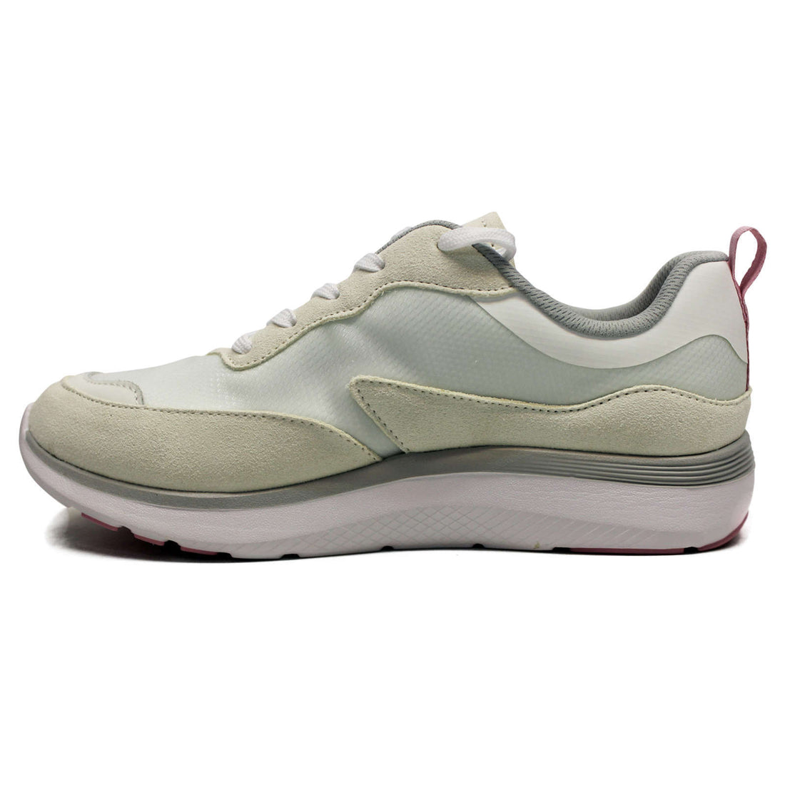 Vionic Ladies H9336M2101 White Mesh Suede Trainer