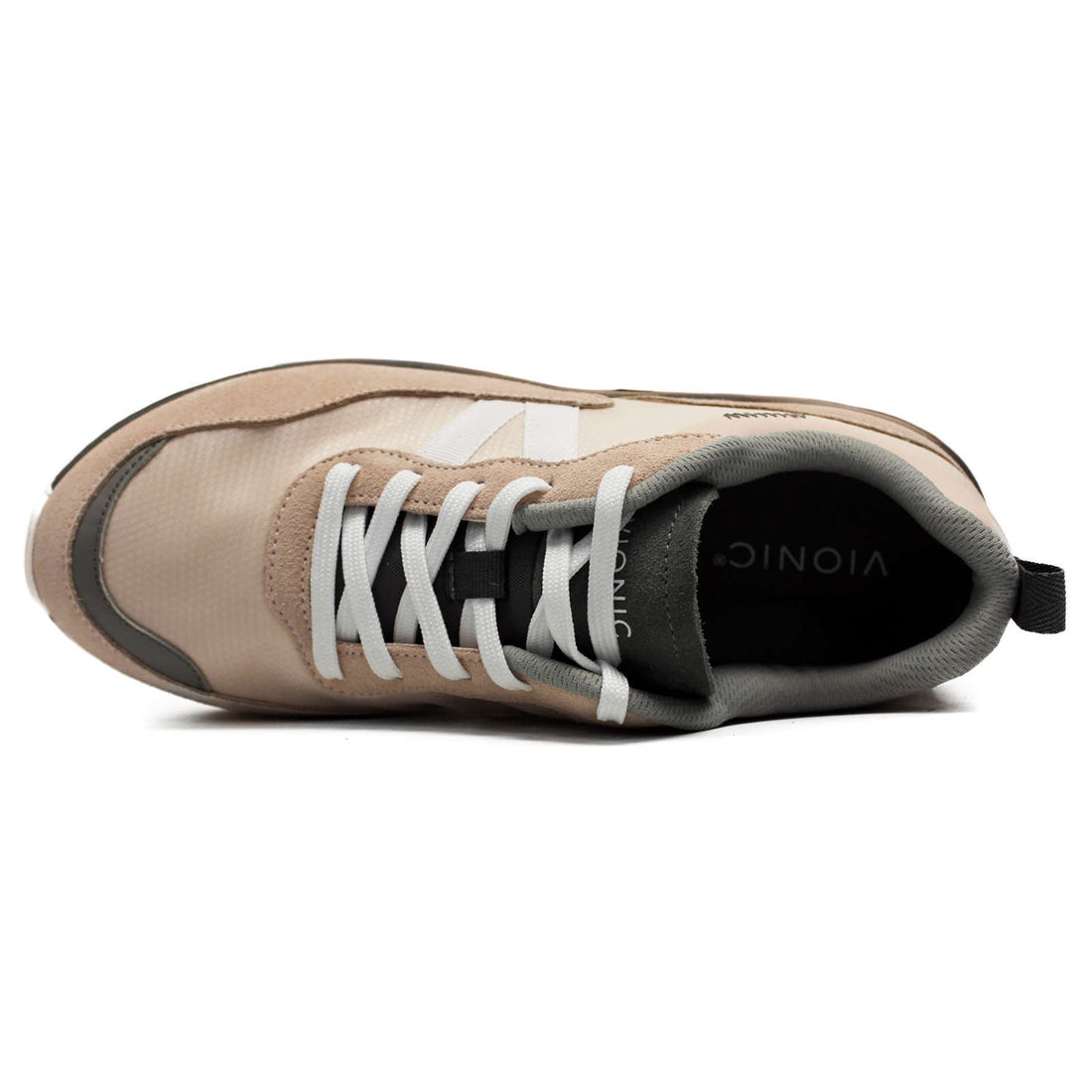 Vionic Ladies H9336M1650 Pale Blush Mesh Suede Trainer