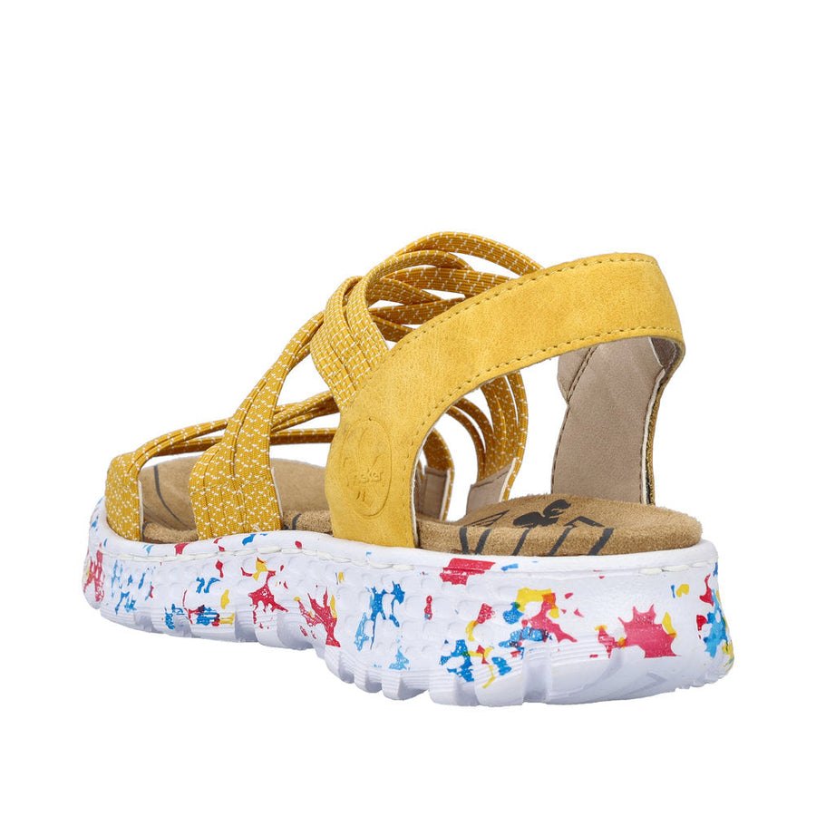 Rieker 67898-68 Ladies Yellow Sandal