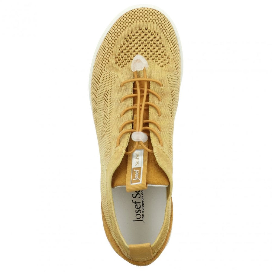 Josef Seibel Ladies Sina 65 Yellow Knitted Trainer Shoes 68865-325-850