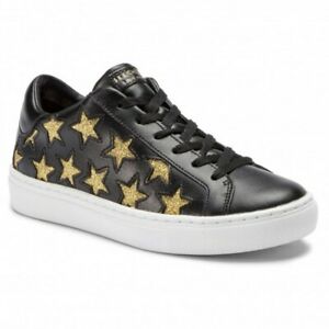 Skechers Ladies Skechers Side Street - Star Side Black/Gold Trainers 73535
