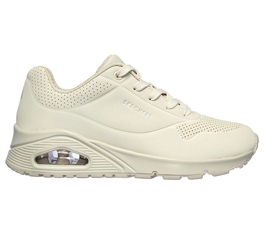 Skechers Ladies 73690 OFWT Street Uno Stand on Air Off White Trainers